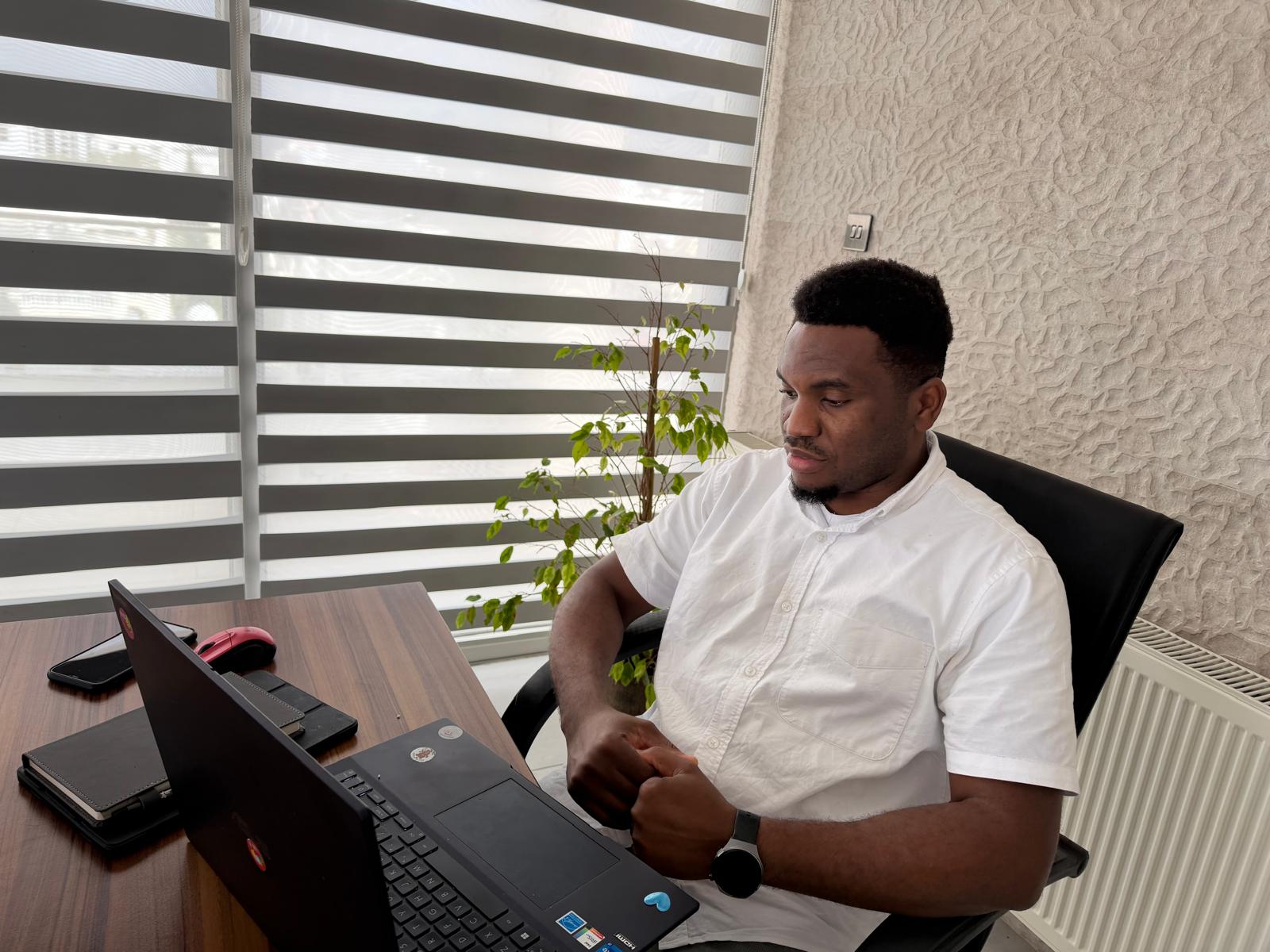 Dr. Joshua Sopuru at work